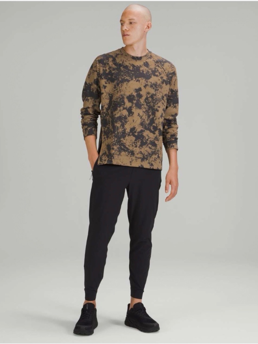 Lululemon Men’s City Sweat Crew Brown Tie-Dye